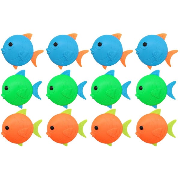 12 Pcs Fish Diving Toys Underwater Children's Toys Diving Pool Toy Baby Bath T Carousel 2