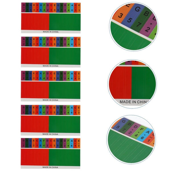10 Pcs Music Posters Musical Scale Sticker Thumb Piano Scale Key Sticker Kalimb Carousel 2