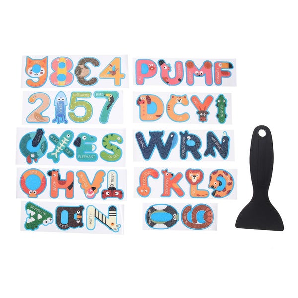 1 Set Number Alphabet Bathtub Non slip Sticker Anti slip Sticker Decal Scraper Carousel 1