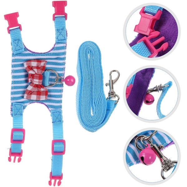 1 Set Of Small Pet Harness Bunny Clothes Kit Small Pet Harness Party Hamster De Carousel 3