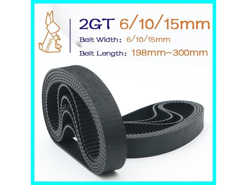 2GT Belt Width 6/10/15mm GT2 Timing Belt Closed Loop Rubber Perimeter Carousel 1