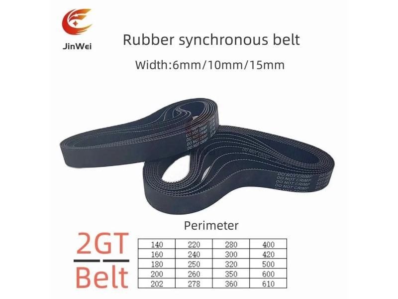 2GT GT2 Width:6mm/10mm/15mm High-Quality Rubber Closed-Loop Timing Belt Belt Carousel 1