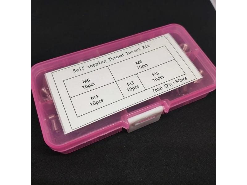 50Pcs Set M3 M8 Self Tapping Thread Slotted Inserts Set Carousel 1