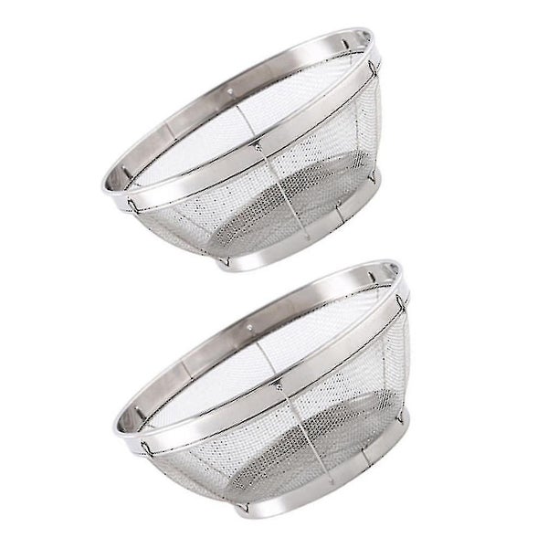 2pcs Stainless Rice Wash Basket Kitchen Fruit Drain Basket Vegetable Washing Ba Carousel 5