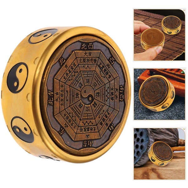 Chinese Brass Plaything Interesting Eight diagram shaped Craft Finger Toy Decom Carousel 2