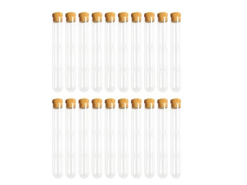 30Pcs Clear Test Tubes With Cork Stoppers For Candy Jewelry Beads Powder Carousel 1