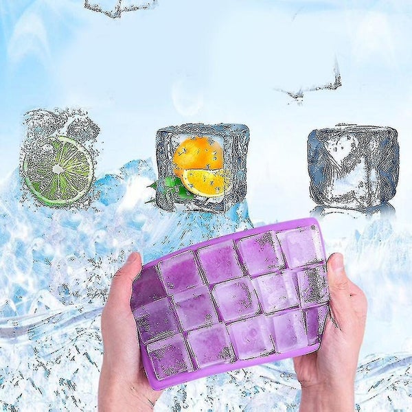 15 Cavities Ice Cube Cake Mold Diy Silicone Ice Brick Mould With Lid For Ice J Carousel 2