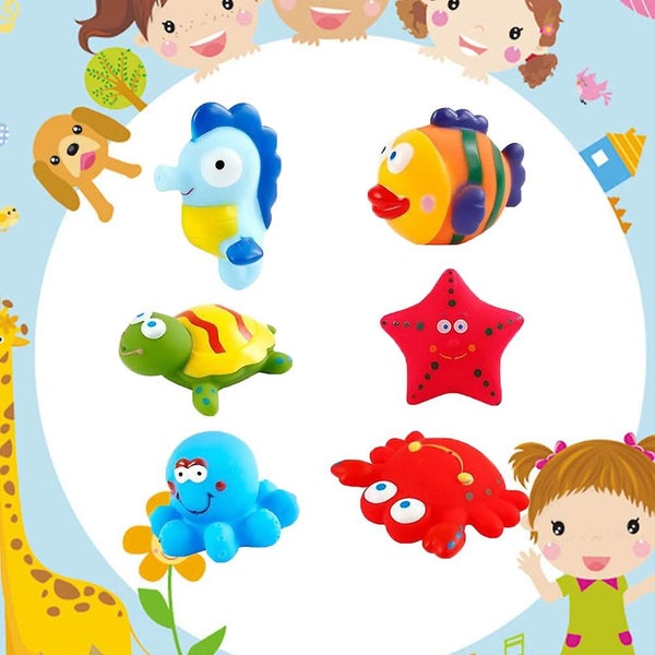 6 Pcs Jugetes Para Bebes Baby Bath Toy Bath Ocean Life Toy Bath Toy Ocean Life Carousel 2