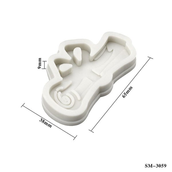 2 Pcs Silcone Molds Desserts Party Supplies Graduation Keychain Resin Grad Epox Carousel 2