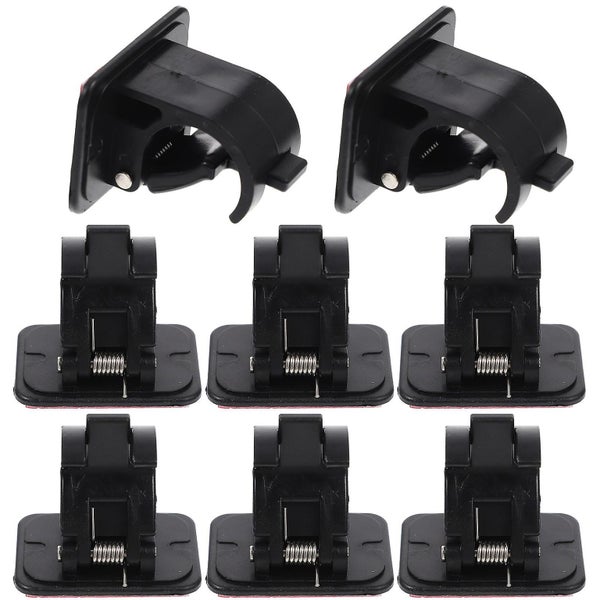 8 Pcs Curtains Holders Curtain Rod Accessories Bracket Curtain Rod Nail Free Ha Carousel 1