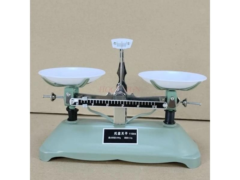 200g/0.2g Mechanical Tray Balance Scale With Weights Balance Scale Chemical Carousel 1