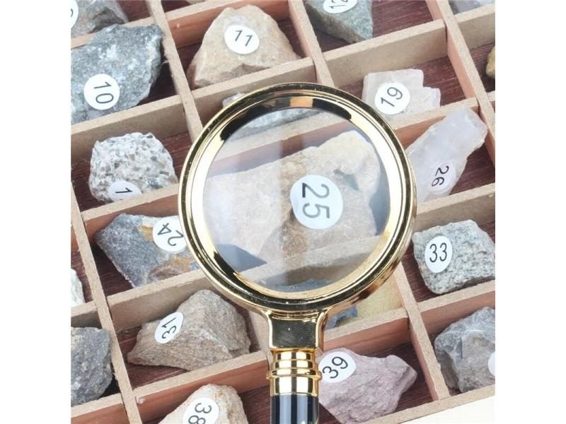 Mineral Rock Specimen Box 42 Kinds Primary School Geography Ore Science Carousel 1