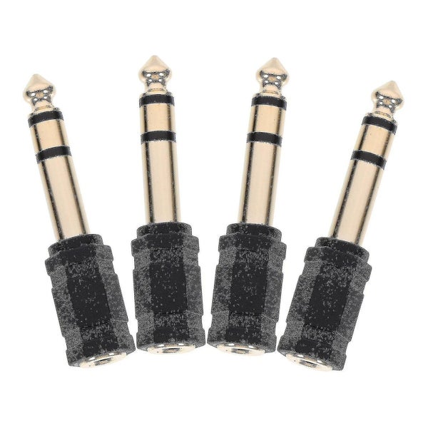 4 Pcs Headphone Jack Adapter 6.35mm Male To 3.5mm Female Audio Converter Supply Carousel 3