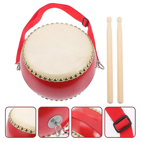 Educational Toys Kids Kids Toy Drum Hand Drum Wood Drum Musical Toy Kids Early Carousel 3