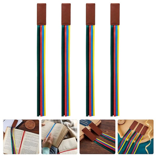 4 Pcs Present Ribbon Book Page Marker Ribbon Markers Multi Page Marker String B Carousel 4