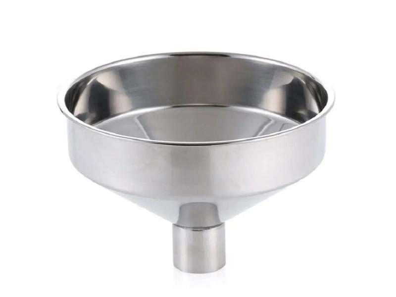 24cm Large Funnel Stainless Steel Wide Mouth Kitchen Supplies Liquid Cooking Carousel 1