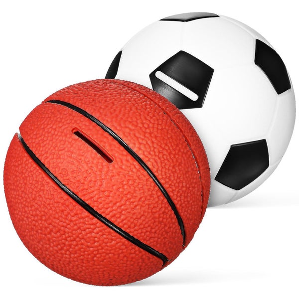 2pcs Basketball Piggy Bank Football Piggy Bank Set Sports Balls Money Savings J Carousel 1