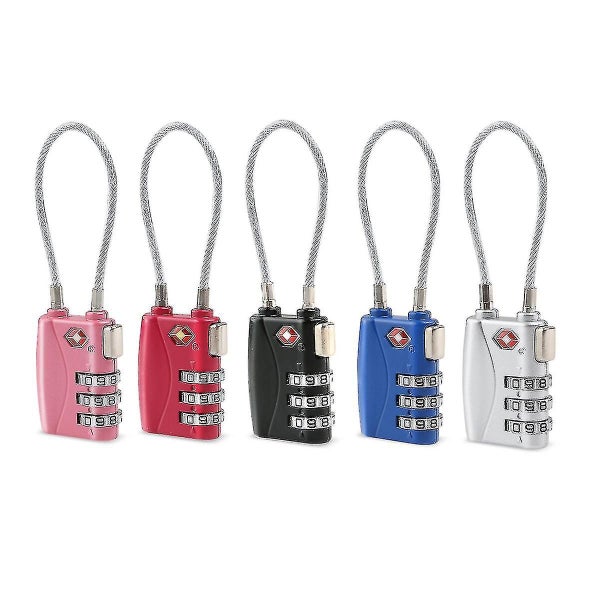 Mini Tsa Approved Security Cable Luggage Lock 3 digit Combination Password Lock Carousel 2