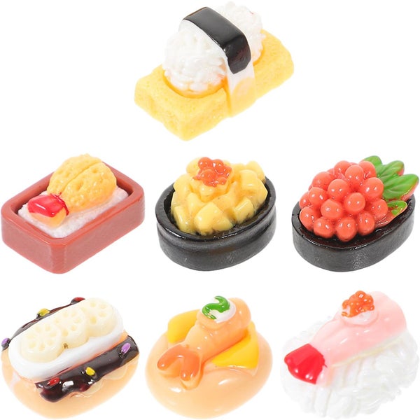 7pcs Miniature Micro Food Models Mini Food Toys Miniature Food Figurine Doll Ho Carousel 1
