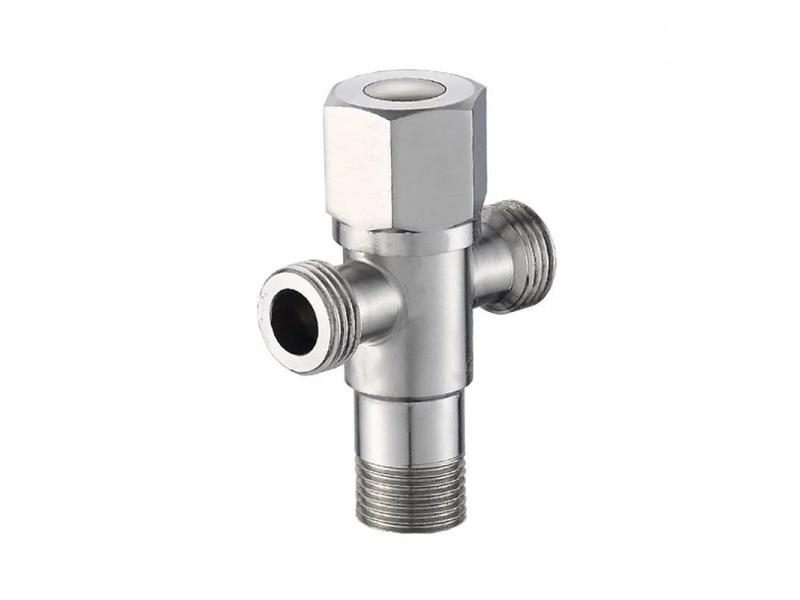 Baokemo Bathroom G1 2 Thread Two Way Angle Valve Faucet Accessories Carousel 1