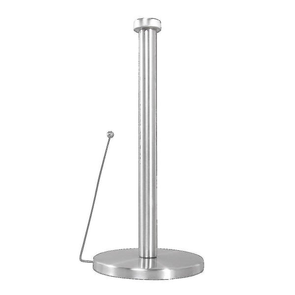1pc Stainless Steel Upright Paper Towel Holder Stand For Home Kitchen Counterto Carousel 1