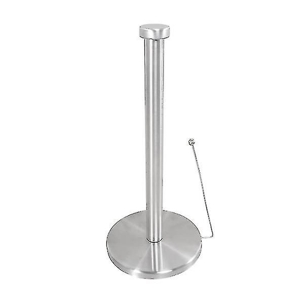 1pc Stainless Steel Upright Paper Towel Holder Stand For Home Kitchen Counterto Carousel 3