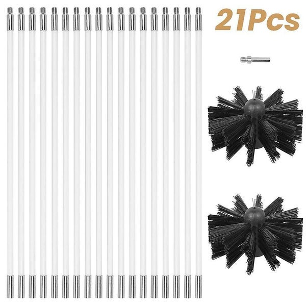 18 Pcs Chimney Brushes Chimney Sweep Rods Cleaning Brushes Gutter Cleaning Tool Carousel 1