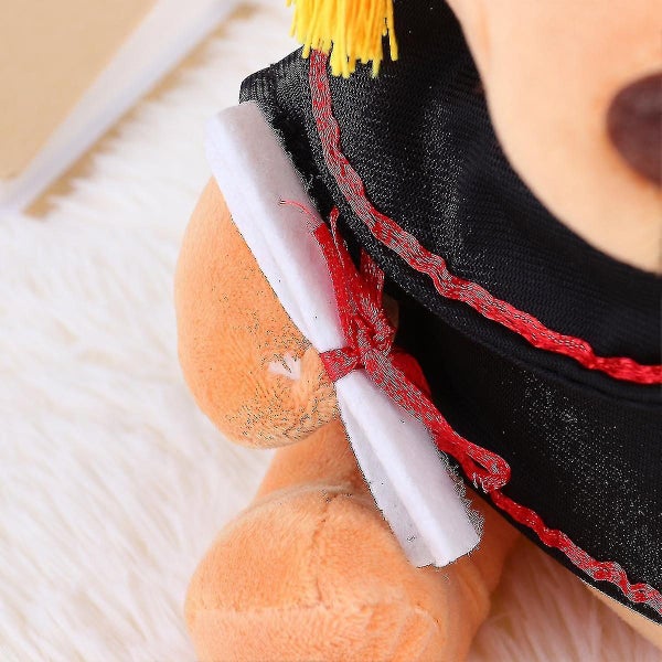 23cm Light Brown Stuffed Bear Plush Toy Bear With Graduation Hat Shape Doll Gra Carousel 2