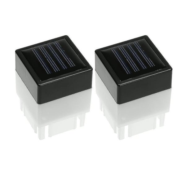 2pcs Solar Light Square Outdoor Fence Light Garden Lamp Street Lamp Stairs Wall Carousel 1