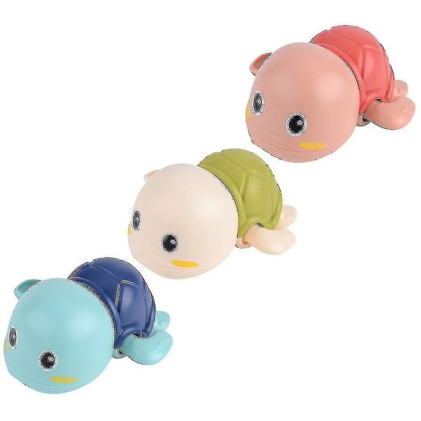 3pcs Bathtub Toys Wind Up Turtle Baby Bath Toy Tortoise Bath Toy Carousel 2