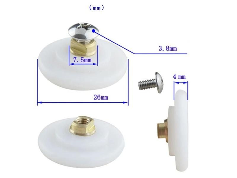 Bathroom Pulley Small Hanging Single Wheel For Old Shower Room Glass Sliding Carousel 1