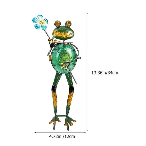 2pcs Courtyard Light Frog Shaped Solar Light Lawn Solar Lamp Lamp For Yard Carousel 3