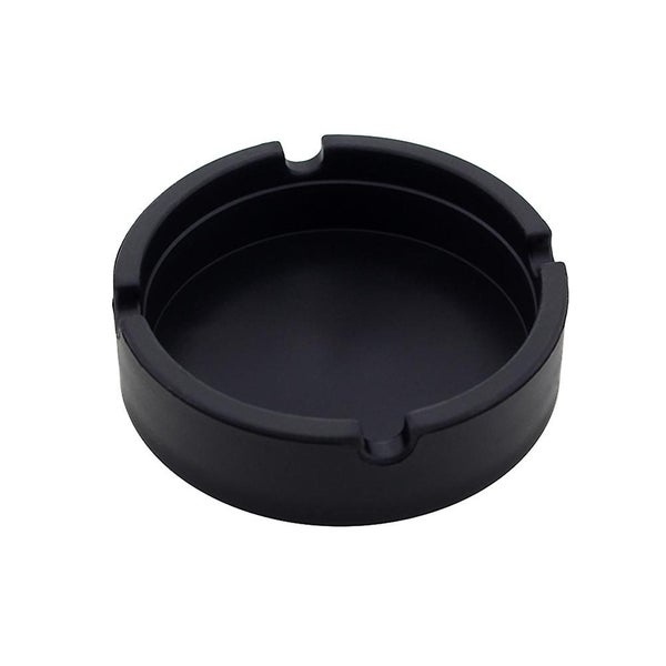 1pcs Silicone Ashtray Unbreakable Rubber Heat Resistant Round Shape black Carousel 1