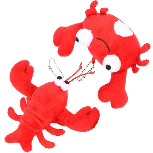 2 Pcs Mini Dolls Lobster Plush Toy Lobster Pendant Crab Doll Fluffy Pendant Carousel 1