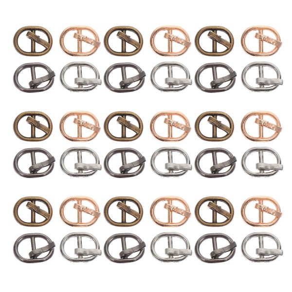 40 Pcs Handbag Accessories Slide Buckle Metal Roller Buckles Tiny Brass Roller Carousel 1