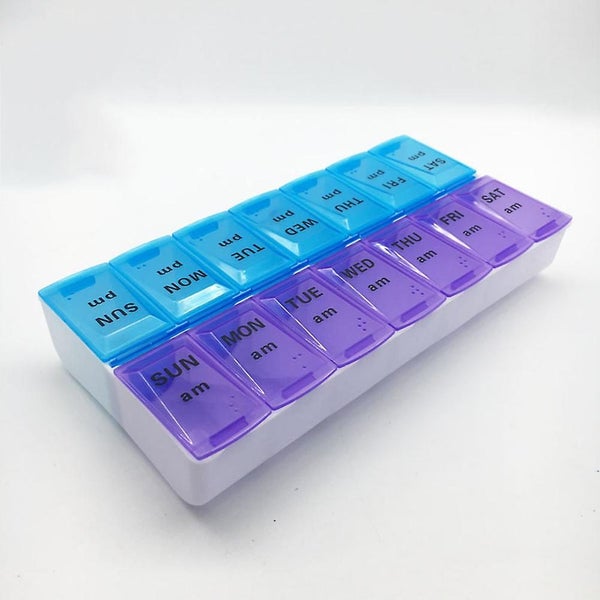 2 Pcs Storage Boxes Organizing Pill Container Vitamin Pill Case Medication Plan Carousel 2