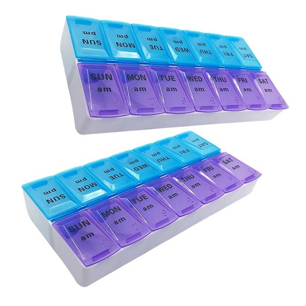 2 Pcs Storage Boxes Organizing Pill Container Vitamin Pill Case Medication Plan Carousel 3
