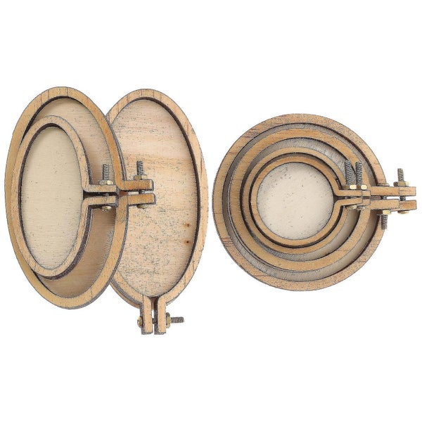 16pcs Mini Embroidery Hoops Cross Stitch Hoops Tiny Sewing Embroidery Rings Diy Carousel 4