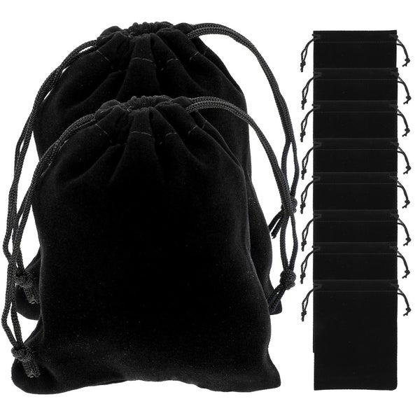 12pcs Flannel Drawstring Bag Gift Bags Candy Bags Jewelry Package Storage Pouch Carousel 2