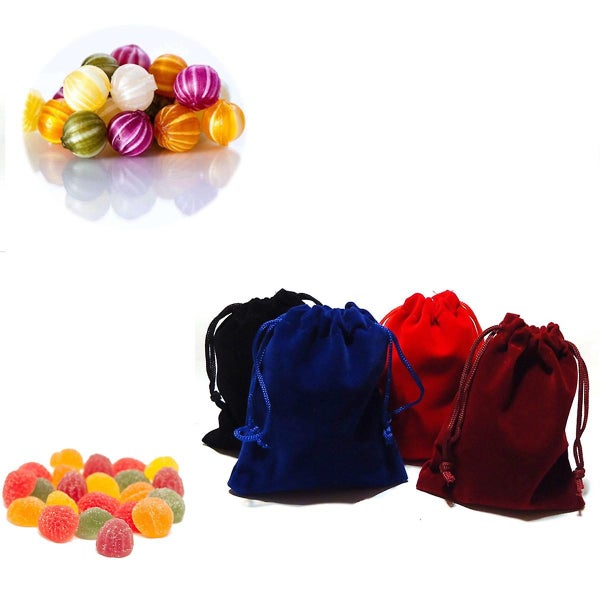 12pcs Flannel Drawstring Bag Gift Bags Candy Bags Jewelry Package Storage Pouch Carousel 3