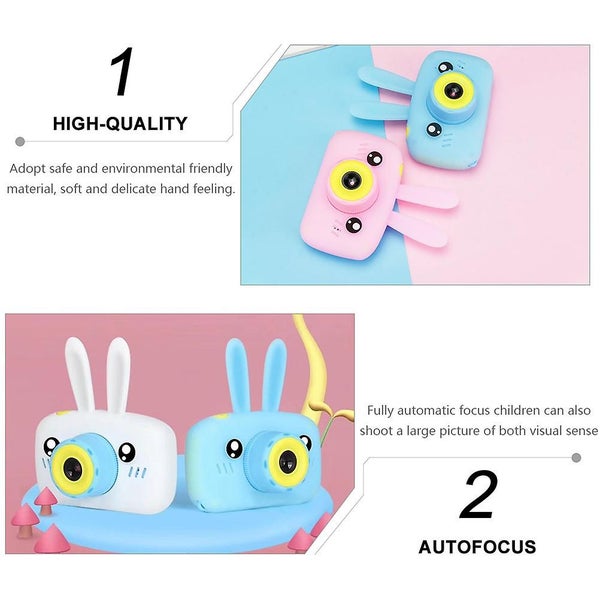 Rabbit Design Kids Mini Digital Camera Portable Cartoon Kids Camera Mini Toy Carousel 2