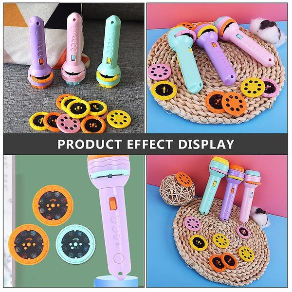 1 Set Kids Flashlight Projector Lamp Toy Early Education Toy Sleep Story Toy Carousel 2
