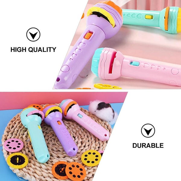1 Set Kids Flashlight Projector Lamp Toy Early Education Toy Sleep Story Toy Carousel 3