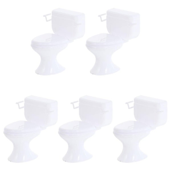 Bath Toys Kids Fairy House Furniture Miniature Children Toilet Miniature Diy To Carousel 2