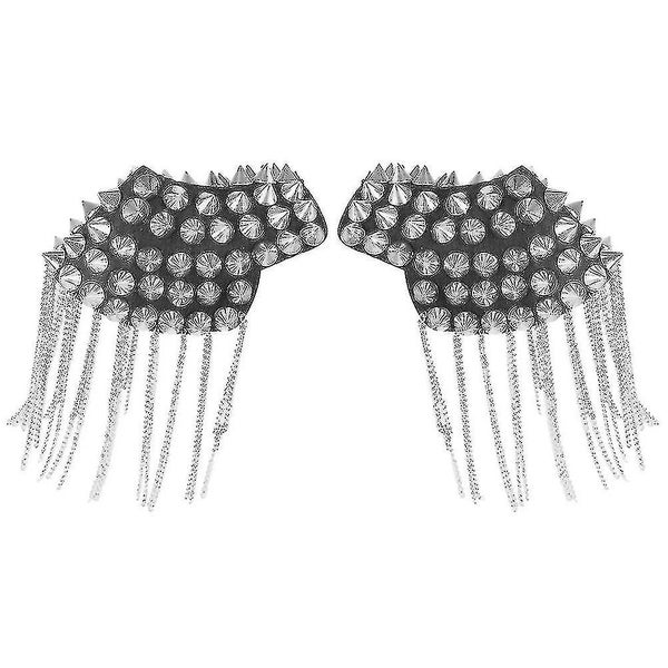 Brooch Men Shoulder Badge Epaulettes Epaulettes Link Costume Men Chains Tassel Carousel 1
