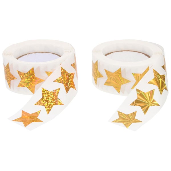 2 Rolls Nativity Stickers Kids Metallic Star Labels Glitter Gold Star Sticker F Carousel 1