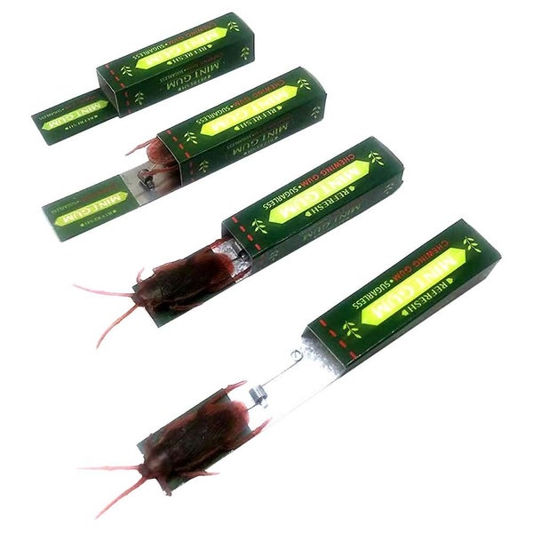 4pcs Simulation Gum With Cockroach Prop Fool's Day Chewing Gum Prank Toy Trick Carousel 1