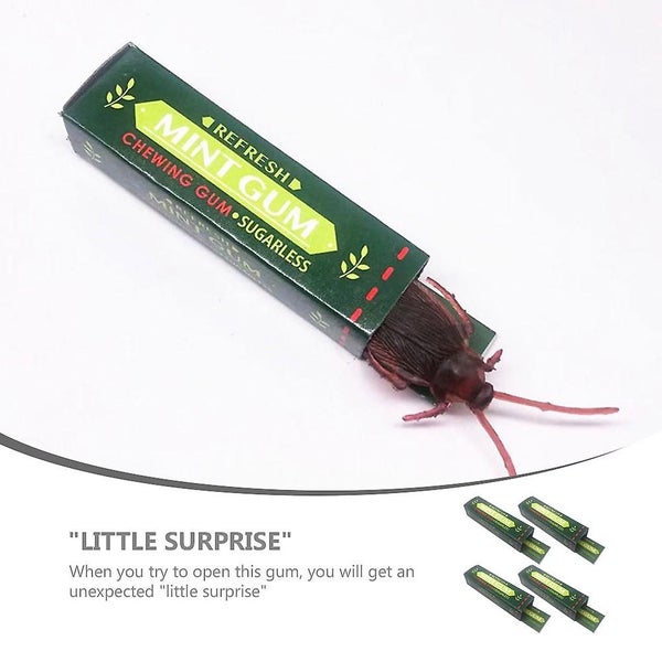 4pcs Simulation Gum With Cockroach Prop Fool's Day Chewing Gum Prank Toy Trick Carousel 2