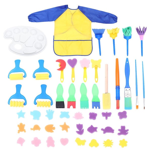 47pcs Brushes Painting Supply Sponge Brush Color Brushes Paiting Tools For Chil Carousel 1