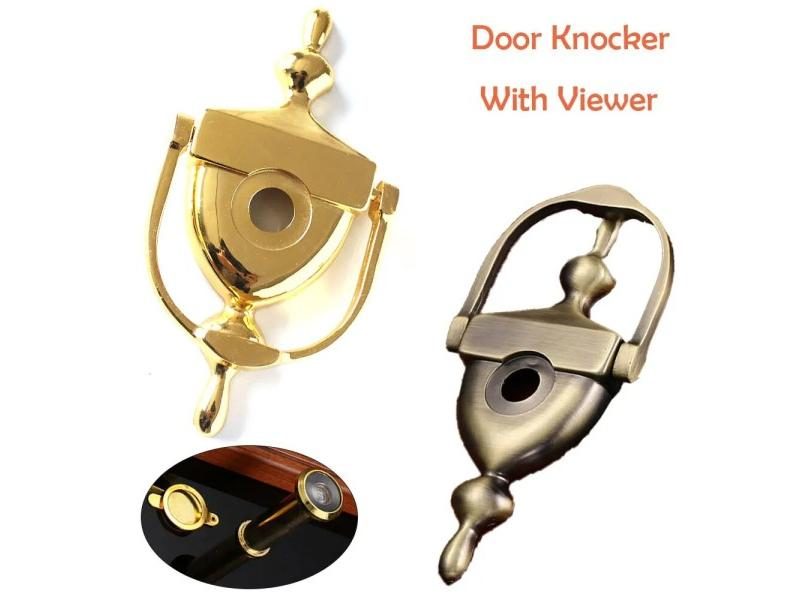 1pc Green Bronze Door Knocker With Peephole Video Eye Viewer Home Decor Carousel 1